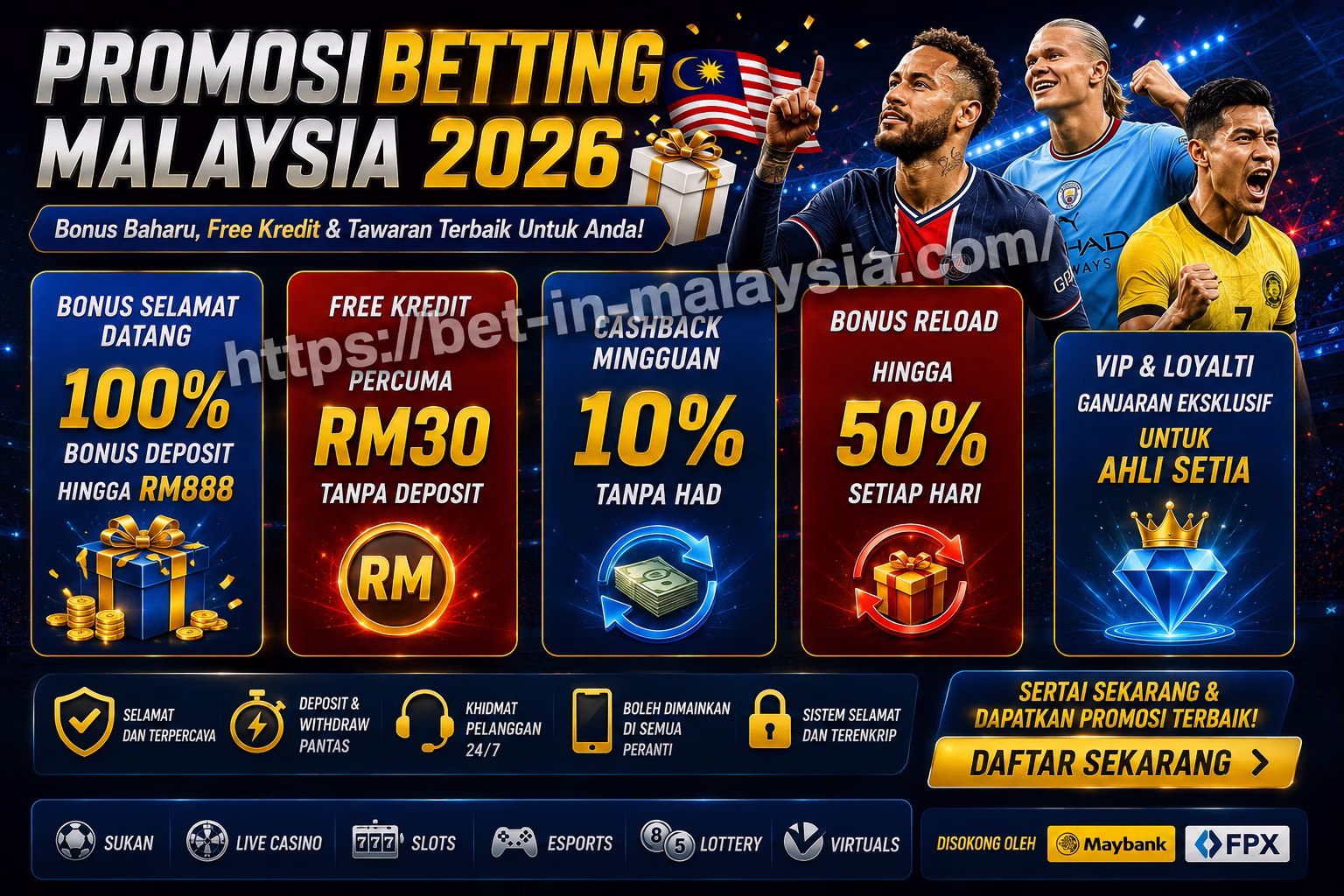 Promosi Betting Malaysia 2026 Bonus Baharu, Free Kredit & Tawaran Terbaik