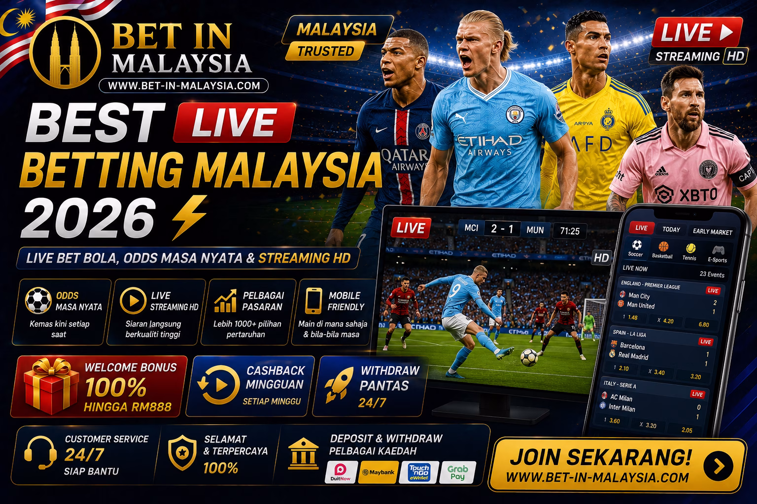 Best Live Betting Malaysia 2026 – Platform Live Bet Bola Terbaik