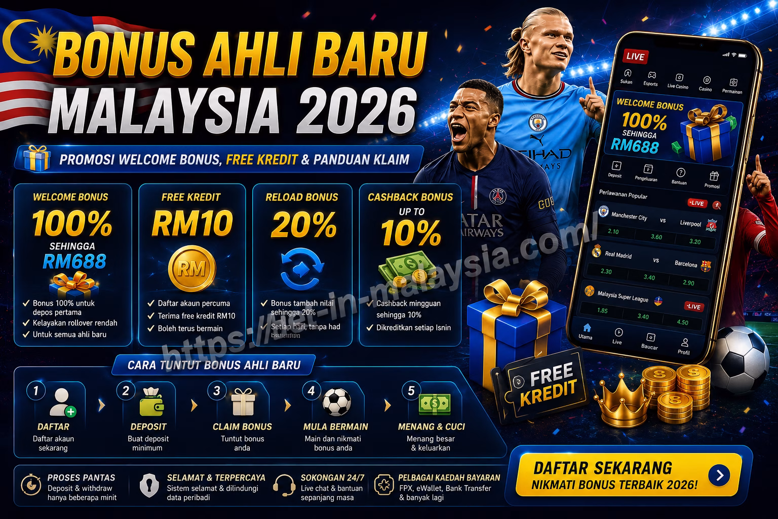 Bonus Ahli Baru Malaysia 2026 Promosi Welcome Bonus, Free Kredit & Panduan Klaim