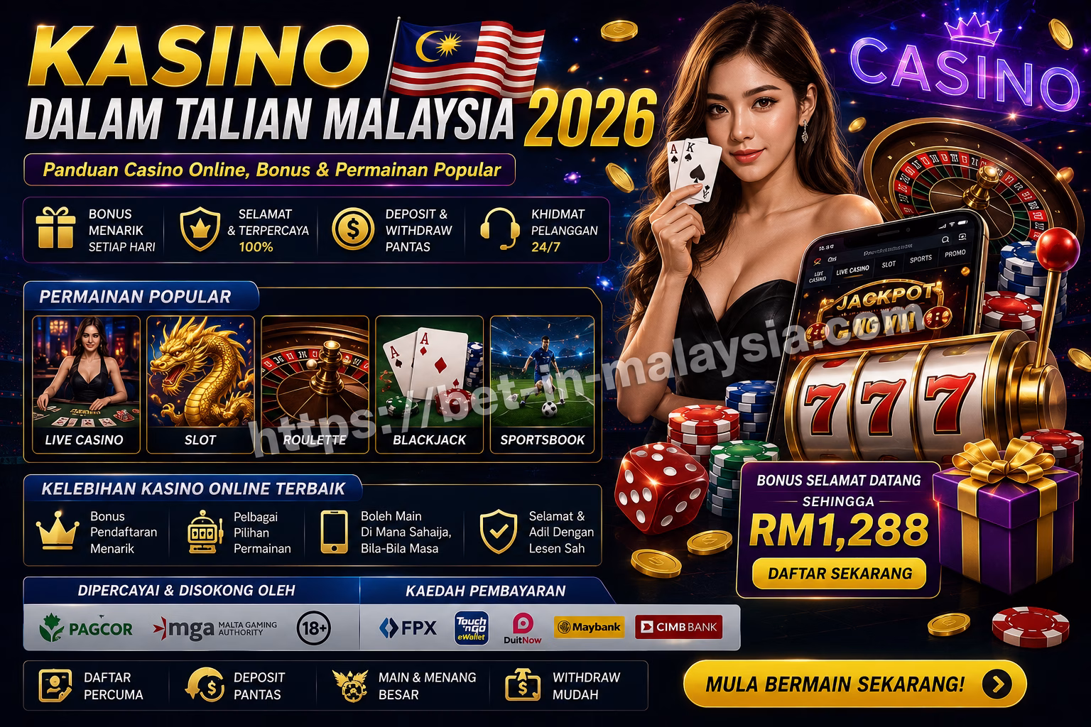 Kasino Dalam Talian Malaysia 2026 Panduan Casino Online, Bonus & Permainan Popular